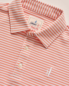 Madras Orange Hunter Stripe Mesh Performance Jr. Polo