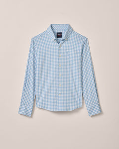 Westwood Navy Performance Jr. Button Up Shirt