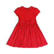 Load image into Gallery viewer, Stella Red Corduroy Short Sleeve Smocked Dress