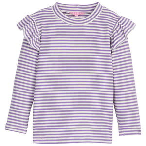 Sadie Top Lilac Sparkle Stripe