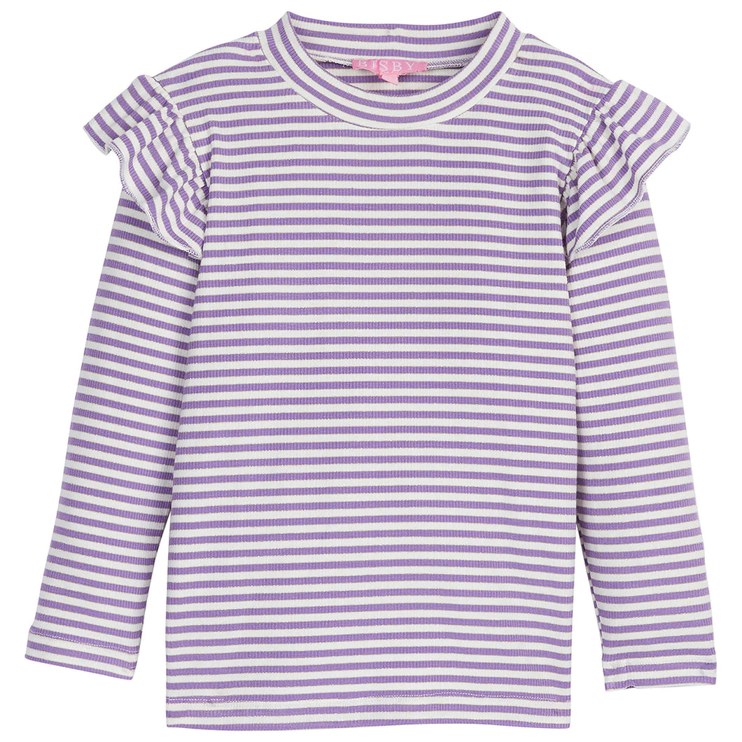 Sadie Top Lilac Sparkle Stripe