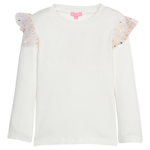 Sadie Top - Pink & Gold Sparkle Stars