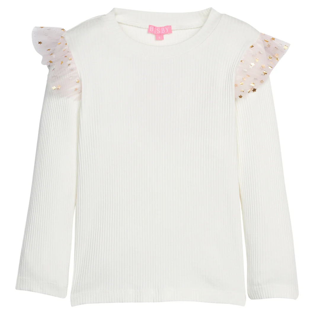Sadie Top - Pink & Gold Sparkle Stars
