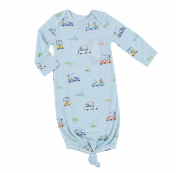 Knotted Gown Golf Carts Blue: 0-3M