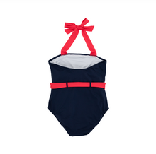 Load image into Gallery viewer, Palm Beach Bathing Suit Nantucket Navy/Richmond Red