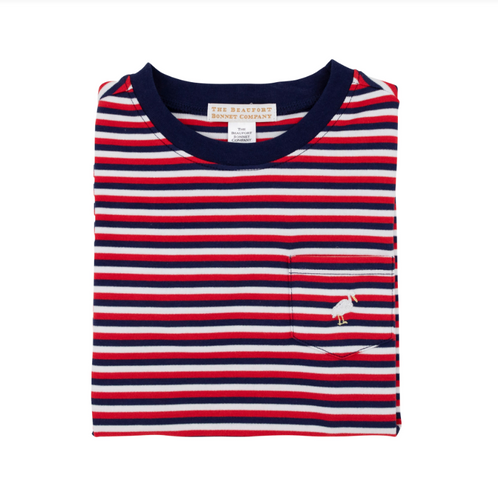 Carter Crewneck - Pocket and Stork Kennedy Cruise Stripe/Multicolor