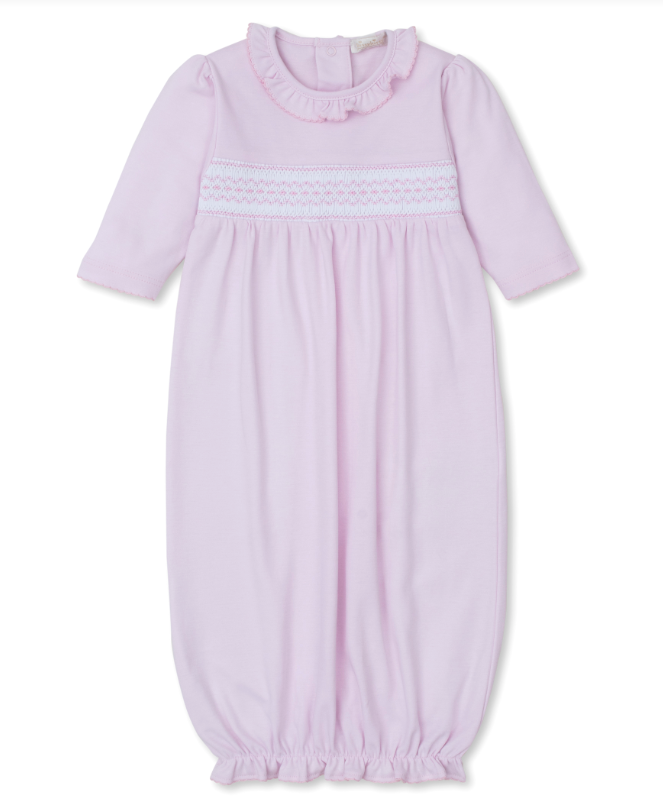 Pink Sack with Hand Smocking