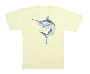 Boys Blue Marlin Light Yellow Short Sleeve Tee