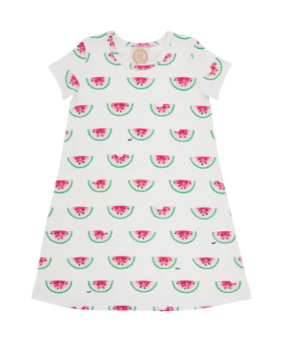 Short Sleeve Watermelon Weather Polly Play Dress