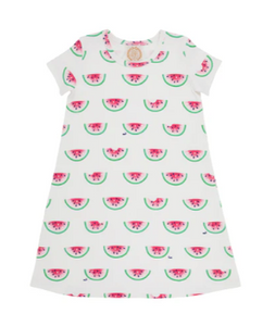 Short Sleeve Watermelon Weather Polly Play Dress