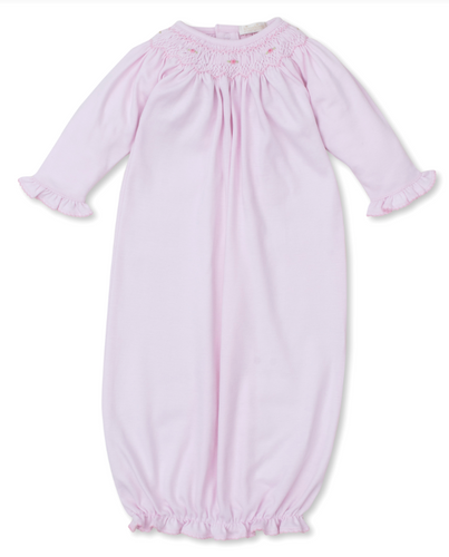 Pink CLB Fall 24 Hand Smocked Sack Gown