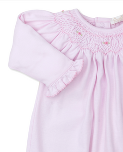 Pink CLB Fall 24 Hand Smocked Sack Gown