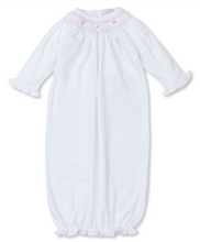 Load image into Gallery viewer, Pink &amp; White CLB Fall 24 Hand Smocked Sack Gown