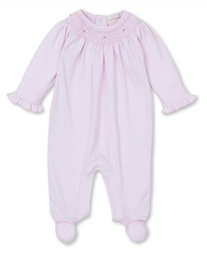 Pink CLB Fall 24 Hand Smocked Footie