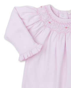 Pink CLB Fall 24 Hand Smocked Footie