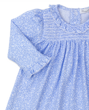 Load image into Gallery viewer, Light Blue Fall Flower Patch Smocked Dress Set