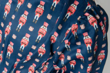 Nutcrackers - Midnight Puff Sleeves Dress