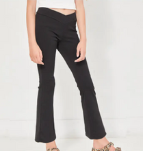 Load image into Gallery viewer, Crossover Waist Ribbed Flare Pants