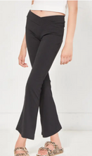 Load image into Gallery viewer, Crossover Waist Ribbed Flare Pants