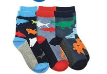 Load image into Gallery viewer, Jefferies Socks Colorful Sharks/Reptile Crew Socks 1-Pair