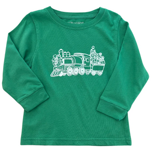 Long Sleeve Holiday Train T-Shirt