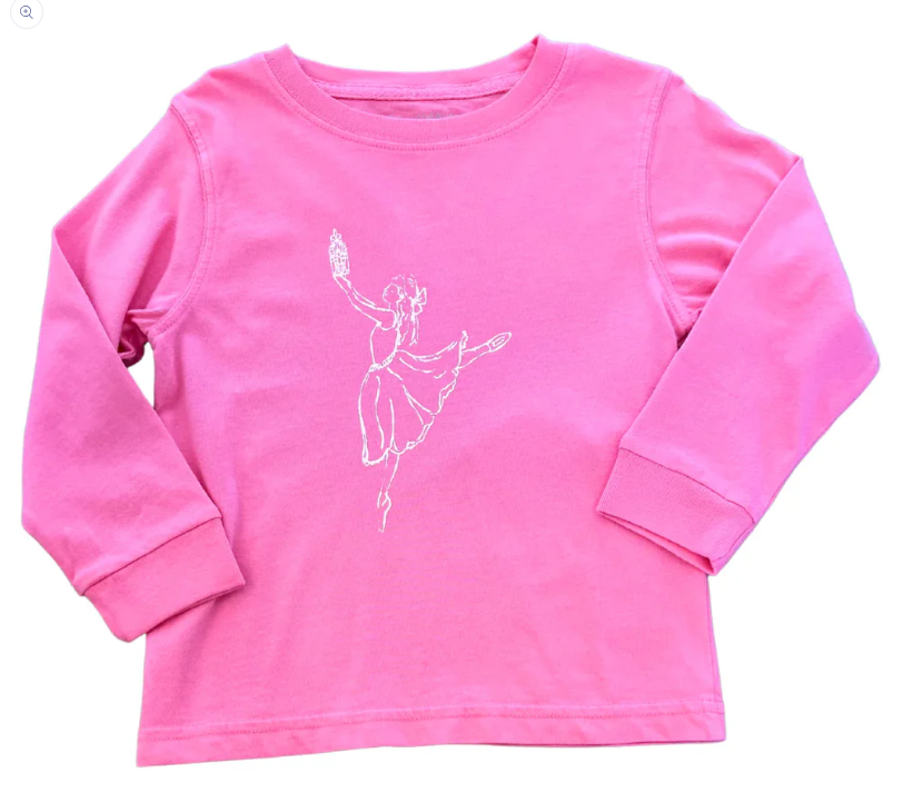 Long Sleeve Pink Nutcracker Ballerina T-Shirt