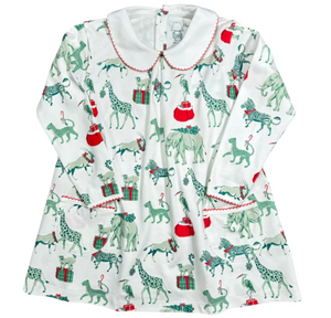 Twirling Pocket Dress - Christmas Safari