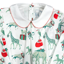 Load image into Gallery viewer, Twirling Pocket Dress - Christmas Safari