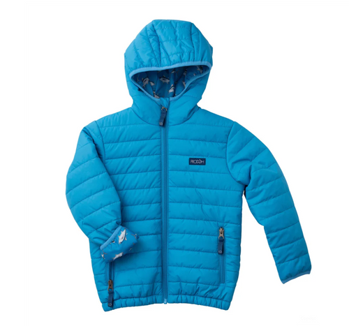 Kid's Hooded Puffer Jacket Dresden Blue