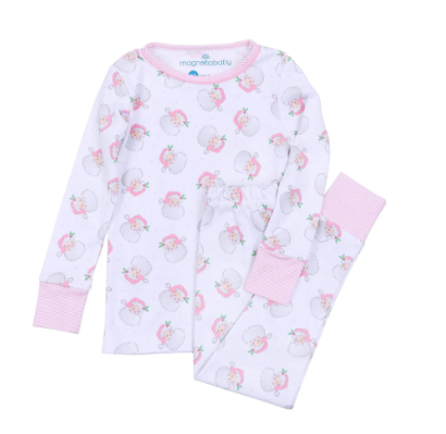 Santa Baby Pink Long Pajamas