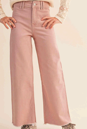 Wide Leg Flare in Mocha Rose