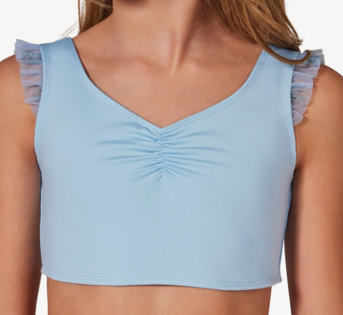 Light Blue Rosy Top