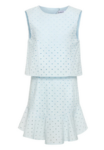 Load image into Gallery viewer, Cleo Light Aqua Eyelet Dress