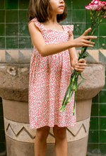 Load image into Gallery viewer, Mini Rose Toss Ruffle Strap Dress