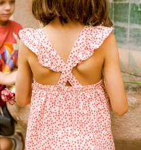 Load image into Gallery viewer, Mini Rose Toss Ruffle Strap Dress