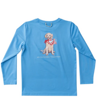 Load image into Gallery viewer, Long Sleeve Pro Performance T-Shirt- Dog Marina Blue