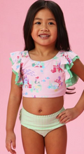 Load image into Gallery viewer, Atlantis Mermaids Butterfly Tankini 2-Piece Swimsuit, with Signature Rear Ruffles