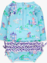 Load image into Gallery viewer, Novelty Long Sleeve One Piece Rash Guard Swim Suit with Ruffles