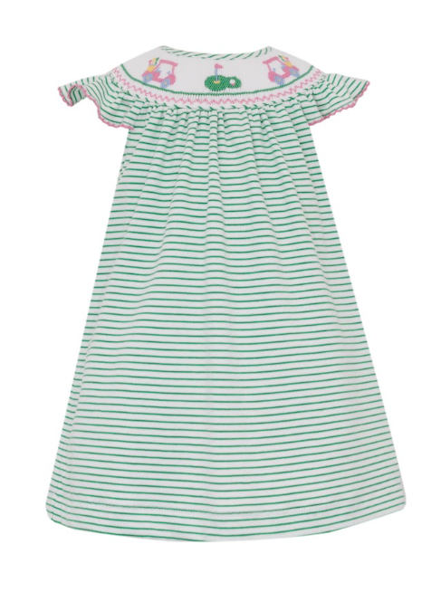 Golf Girl's Green Knit Stripe Bishop Dress – Ragamuffin Children's Boutique