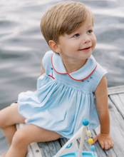 Load image into Gallery viewer, Beckett Bubble Brentwood Blue Pique, Sailboat