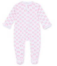 Load image into Gallery viewer, Little Crawlers Print Ruffle Zip Footie - Pink