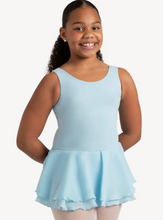 Load image into Gallery viewer, Light Blue Double Layer Skirt Tank Dress