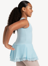 Load image into Gallery viewer, Light Blue Double Layer Skirt Tank Dress