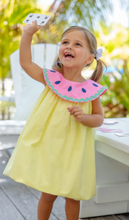 Load image into Gallery viewer, Sleeveless Tabitha's Teacher's Pet Dress-Lake Worth Yellow with Watermelon