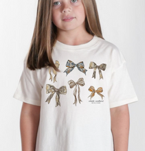 Load image into Gallery viewer, Youth Camo Bows and Ribbons T-Shirt
