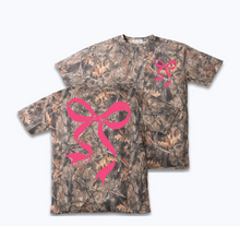 Load image into Gallery viewer, Women's Camo with Pink Bow T-Shirt
