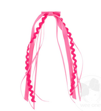 Load image into Gallery viewer, Grosgrain and Ric-Rac Ribbon Streamer Hair Clip