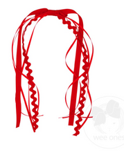 Load image into Gallery viewer, Grosgrain and Ric-Rac Ribbon Streamer Hair Clip