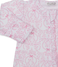 Load image into Gallery viewer, Delicate Blooming Bows Pink Zip Footie