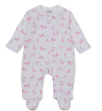 Load image into Gallery viewer, Pink Puppy Paws Zipper Footie